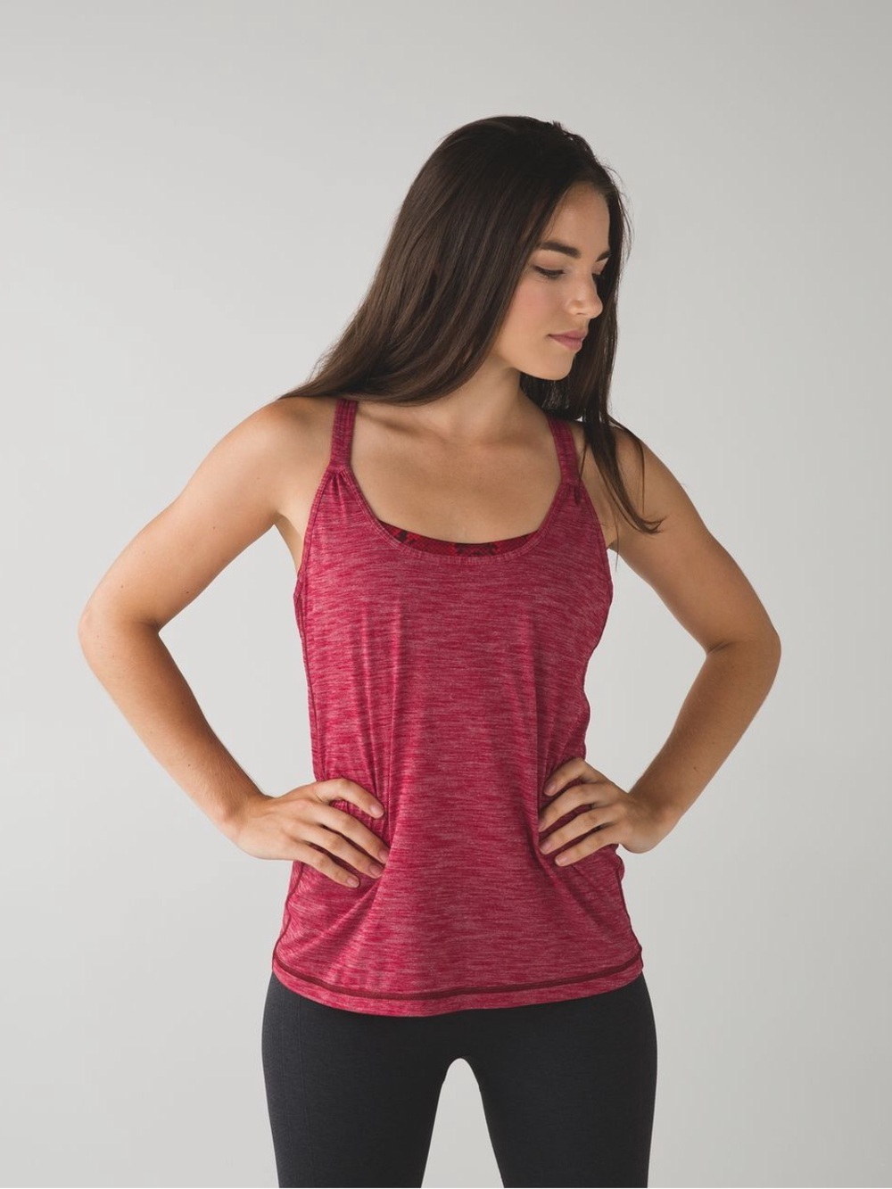 Lululemon Sunset Salutation Tank - 
Heathered Cranberry - Picture 4 of 8